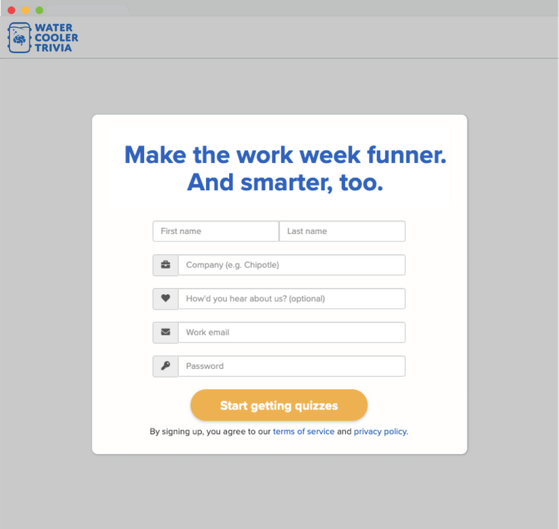 Water Cooler Trivia How it works